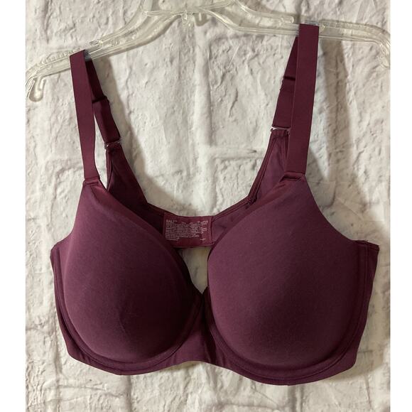 Bali Underwire Tee Shirt Bra 42 DD plum Purple - Picture 1 of 5